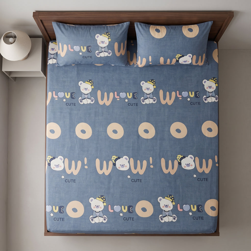 "Love & Wow" Playful Bear Bedding set