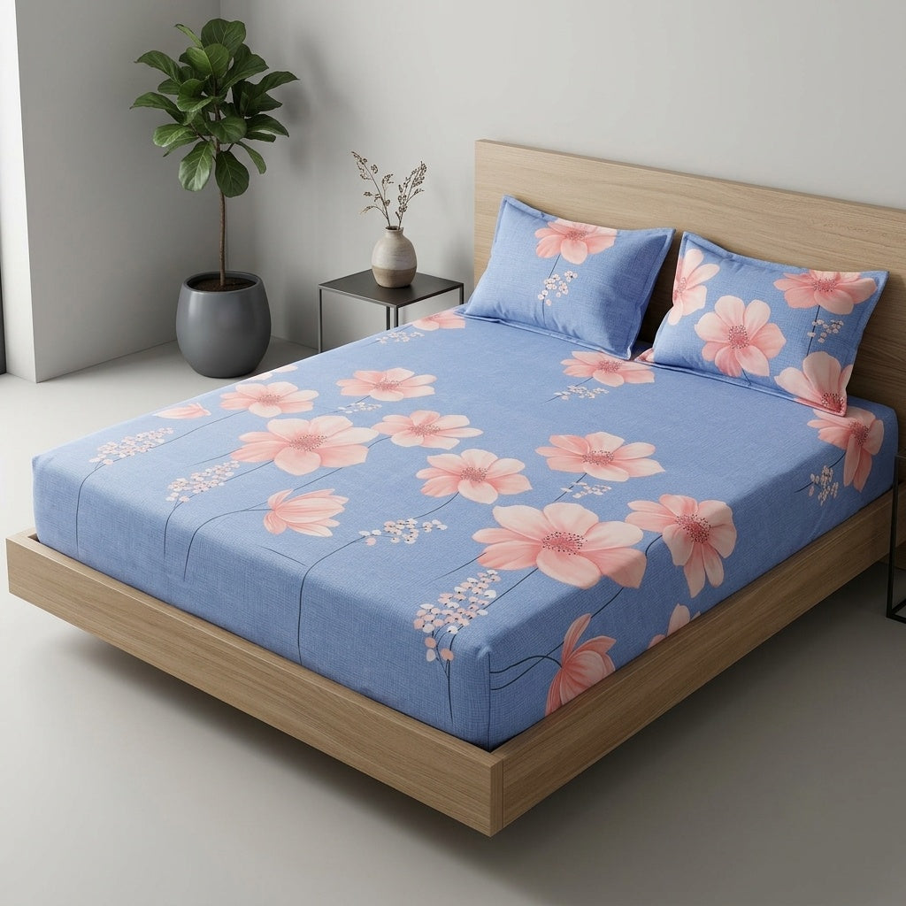 Pastel Petals Botanical BedSheet Set
