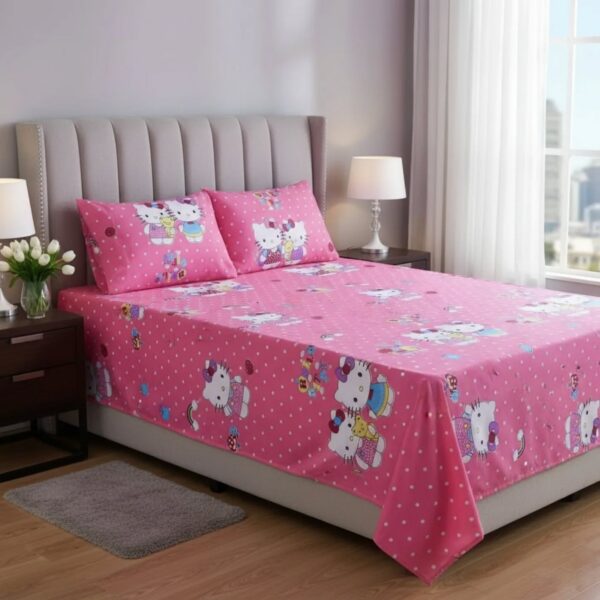 Hello Kitty Hello Kitty Pink Polka Dot Character Bed Sheet
