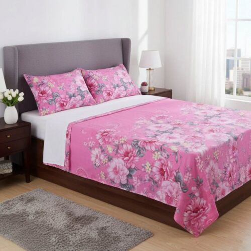 PF00 Pink Spring Blossom Bed Sheet Set
