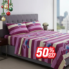 Fashion Life "Modern Stripe" Bed Sheet Set (Purple)