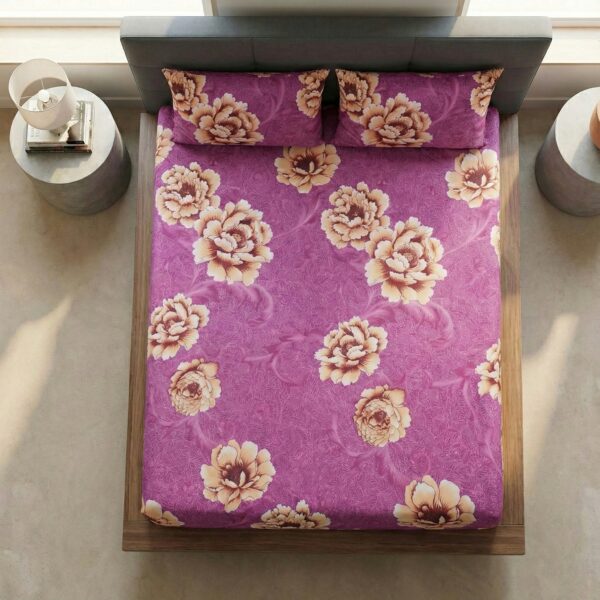 The Royal Amethyst Peony Garden Luxury Fitted Sheet Set