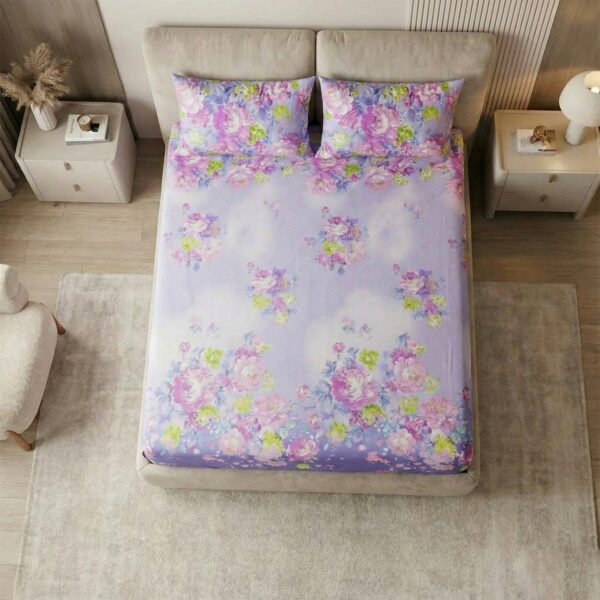 Twilight Purple Blossom Haven Bedsheet Set