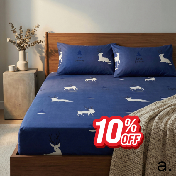 Midnight Walk in the Forest: The Reindeer Edition Bedding Set