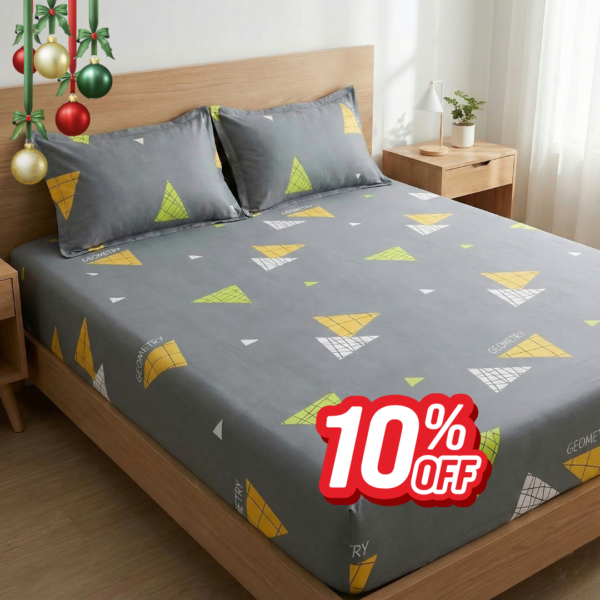 The Urban Geometry Collection Triangle Accents Bedding Set