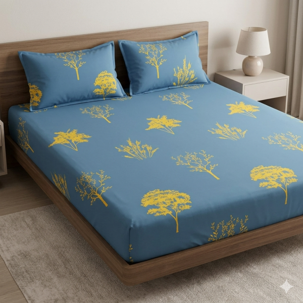 The Serene Woodland Collection Golden Tree Accents Bedding Set