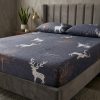 The Midnight Forest Collection White Stag Motif Bedsheet Set