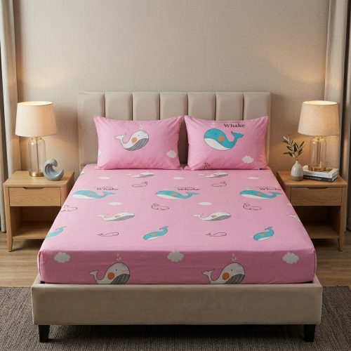 The Pastel Nursery Collection Happy Whale Motif Bedding Set