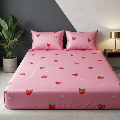 Market-Ready Korean Aesthetic Strawberry Bedsheet Set Market-Ready Korean Aesthetic Strawberry Bedsheet Set