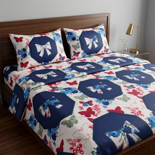 The Preppy Bow & Vintage Botanical Bedsheet Set The Preppy Bow & Vintage Botanical Bedsheet Set