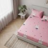 Pastel Pink Kawaii Rabbit & Blossom "Sweet Dreams" Bedsheet Set Pastel Pink Kawaii Rabbit & Blossom Bedsheet Set