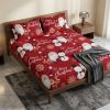 Festive Santa & Snowman "Merry Christmas" Bedsheet Set Festive Santa & Snowman "Merry Christmas" Bedsheet Set